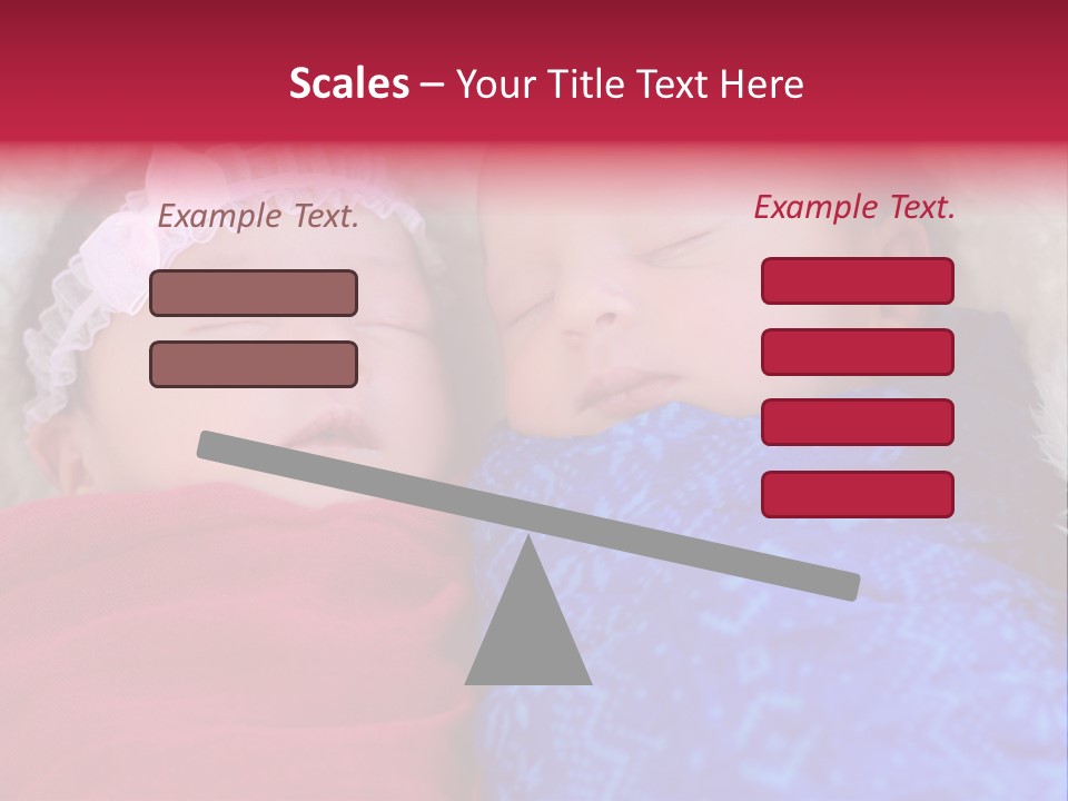 Fraternal Baby Sisters PowerPoint Template