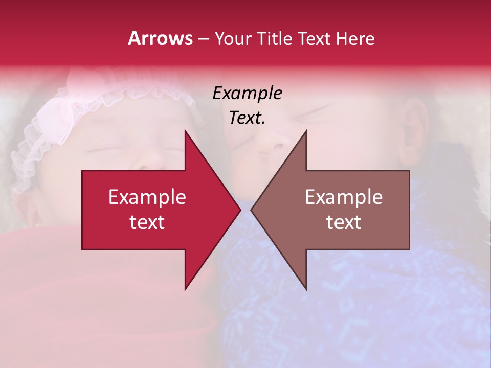 Fraternal Baby Sisters PowerPoint Template