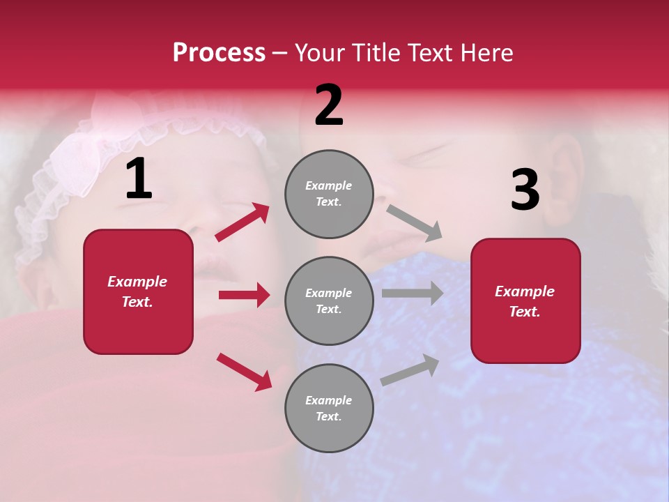 Fraternal Baby Sisters PowerPoint Template