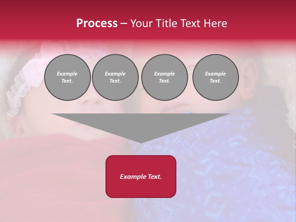 Fraternal Baby Sisters PowerPoint Template