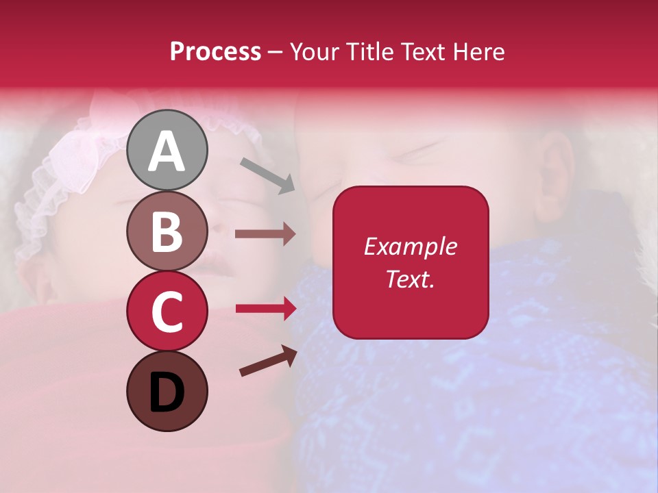 Fraternal Baby Sisters PowerPoint Template