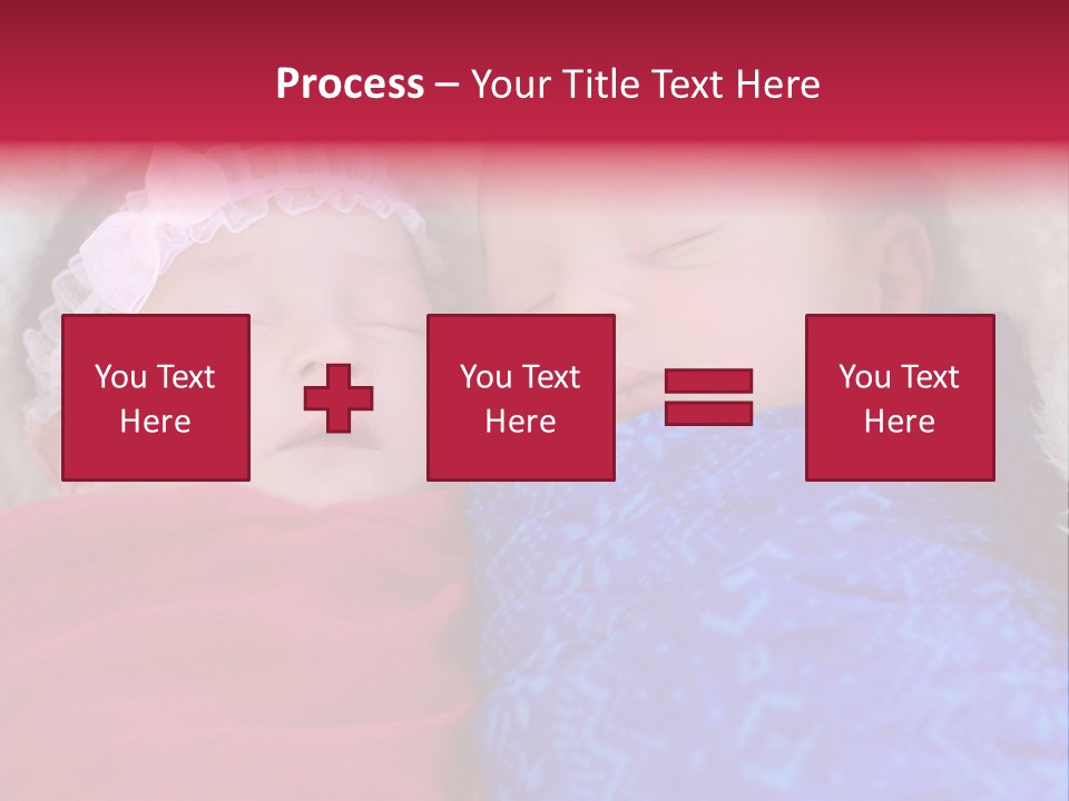 Fraternal Baby Sisters PowerPoint Template