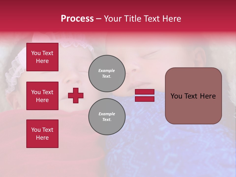 Fraternal Baby Sisters PowerPoint Template