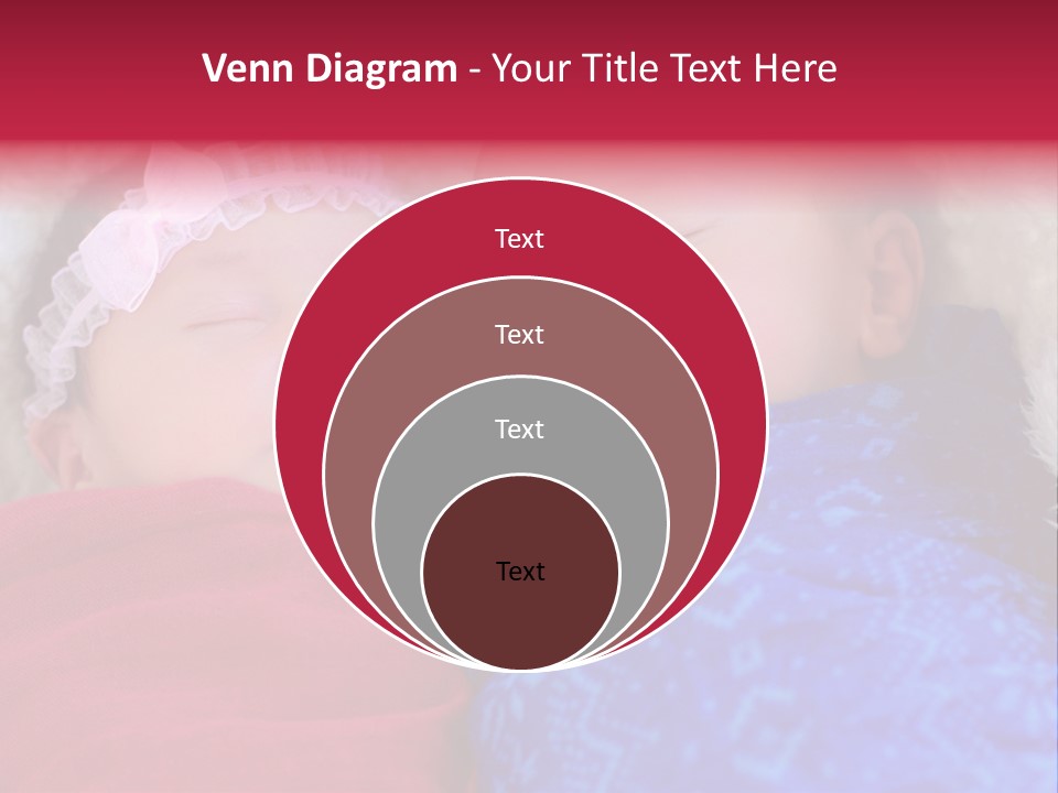 Fraternal Baby Sisters PowerPoint Template