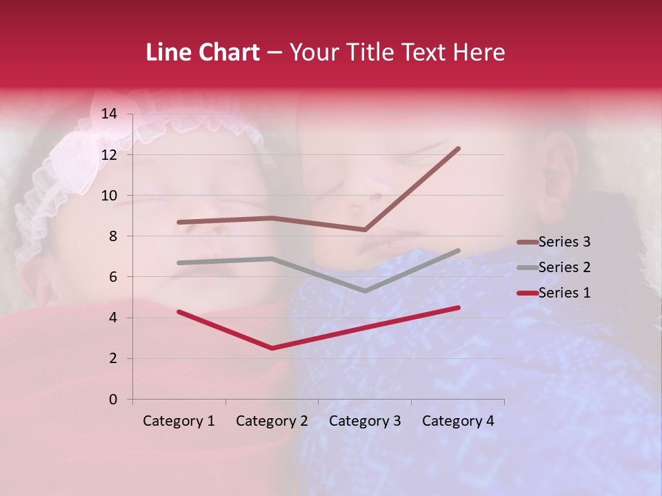 Fraternal Baby Sisters PowerPoint Template