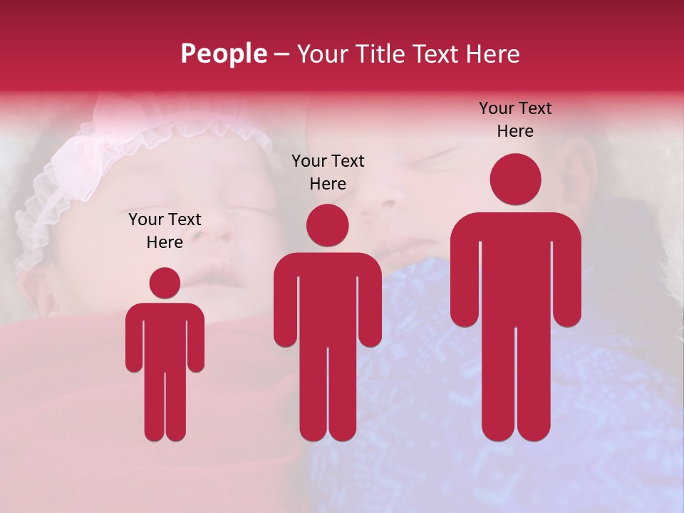 Fraternal Baby Sisters PowerPoint Template