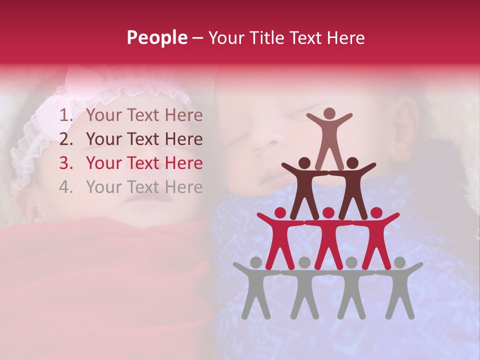 Fraternal Baby Sisters PowerPoint Template