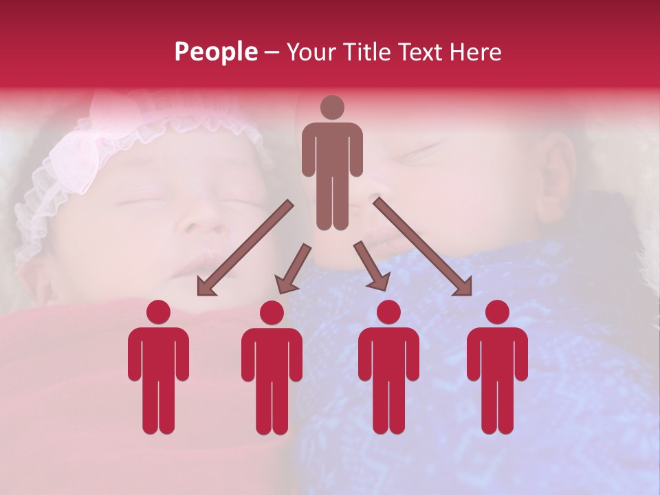 Fraternal Baby Sisters PowerPoint Template