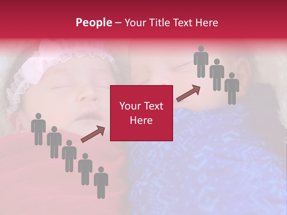 Fraternal Baby Sisters PowerPoint Template