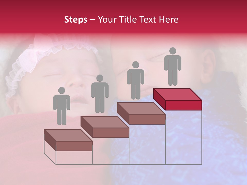 Fraternal Baby Sisters PowerPoint Template