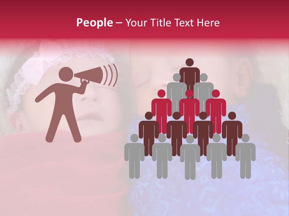 Fraternal Baby Sisters PowerPoint Template