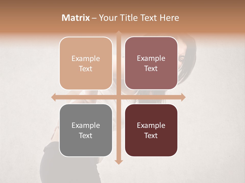 Wall Caucasian Woman PowerPoint Template