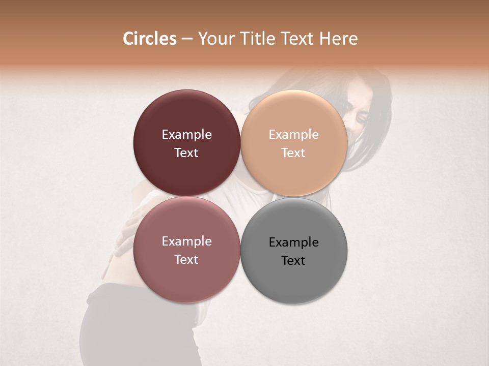 Wall Caucasian Woman PowerPoint Template