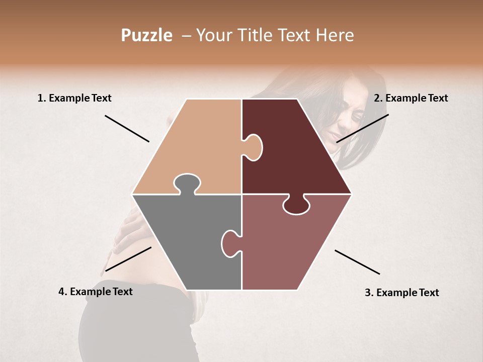 Wall Caucasian Woman PowerPoint Template