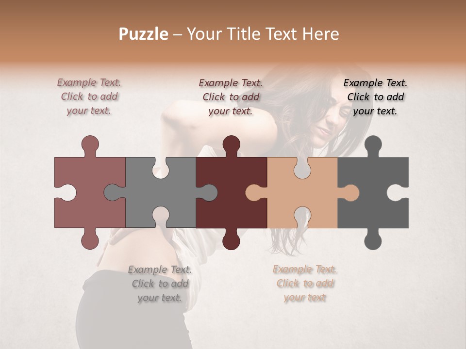 Wall Caucasian Woman PowerPoint Template