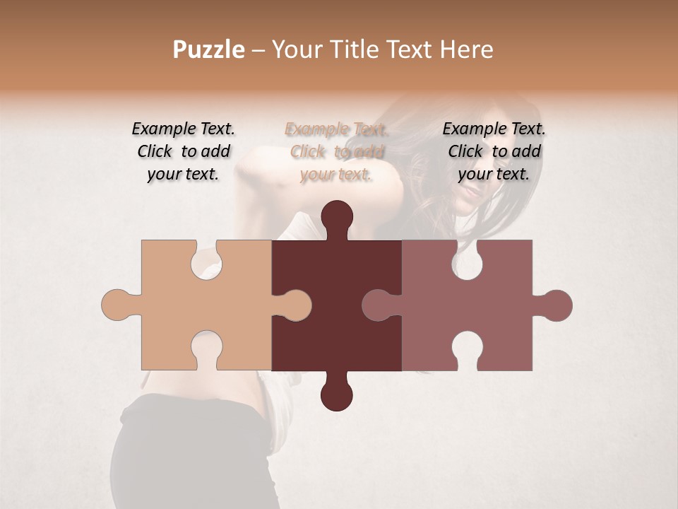 Wall Caucasian Woman PowerPoint Template