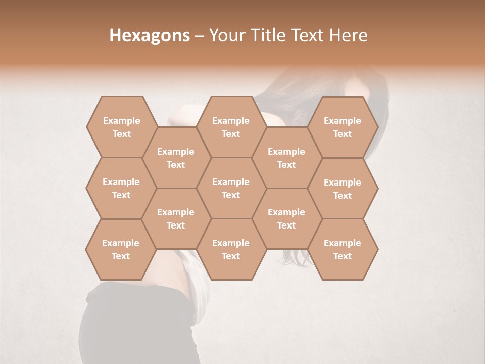 Wall Caucasian Woman PowerPoint Template