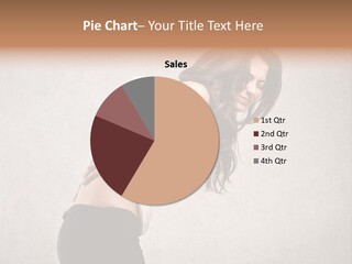 Wall Caucasian Woman PowerPoint Template