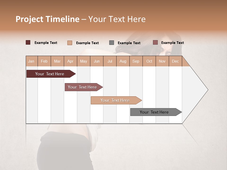 Wall Caucasian Woman PowerPoint Template