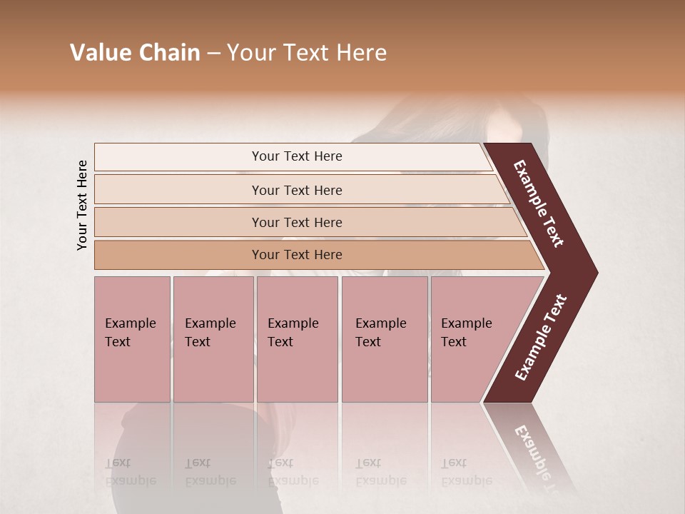 Wall Caucasian Woman PowerPoint Template