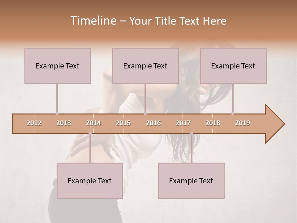 Wall Caucasian Woman PowerPoint Template