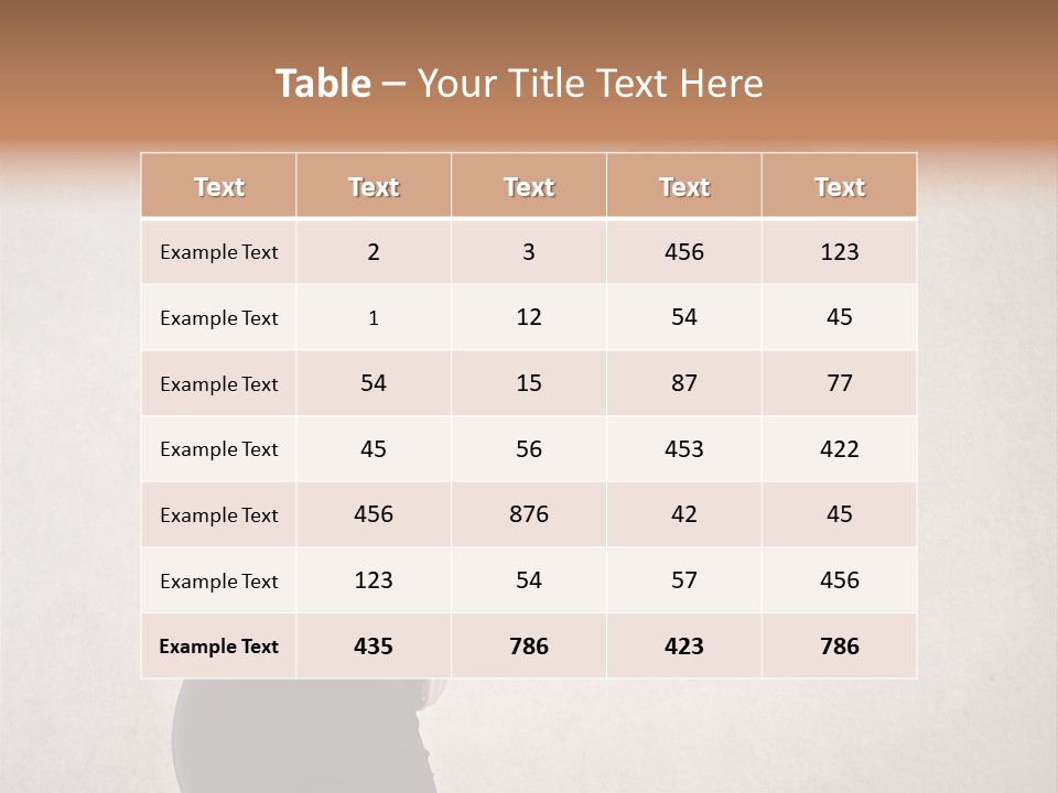 Wall Caucasian Woman PowerPoint Template