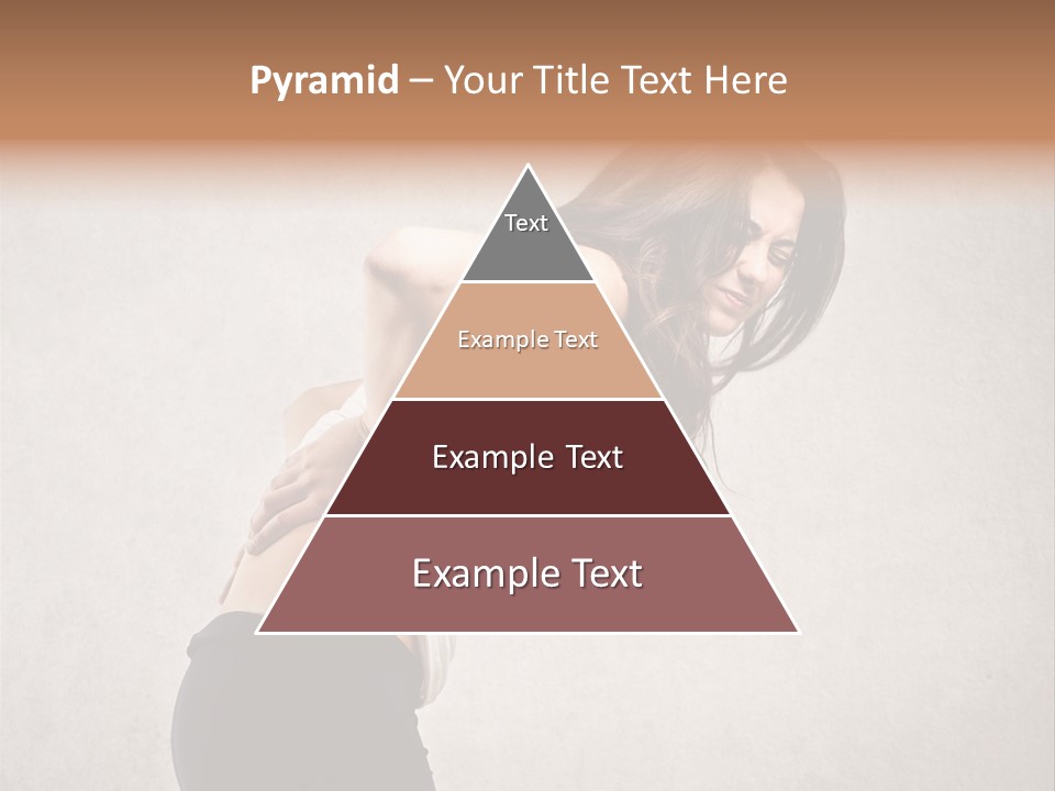 Wall Caucasian Woman PowerPoint Template