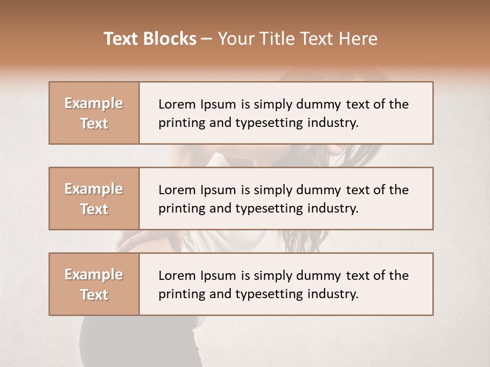 Wall Caucasian Woman PowerPoint Template