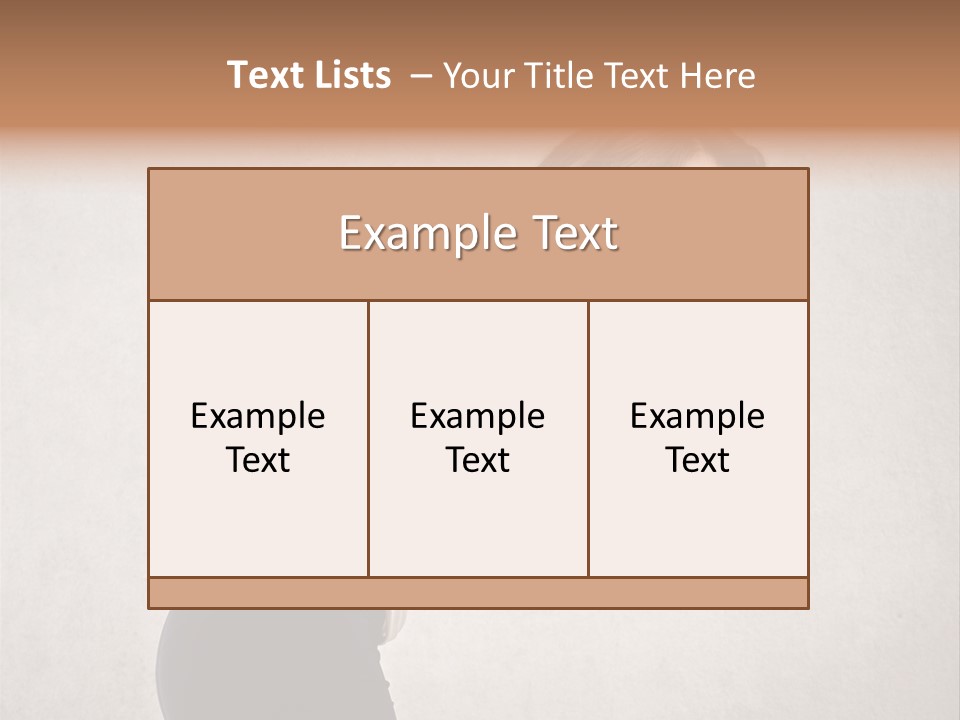 Wall Caucasian Woman PowerPoint Template