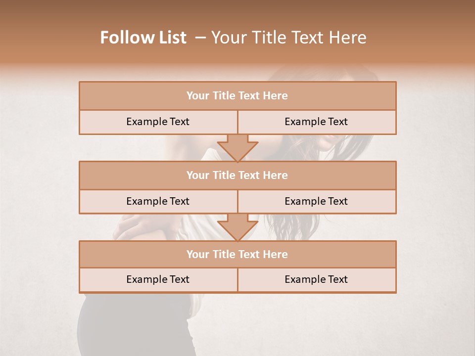 Wall Caucasian Woman PowerPoint Template