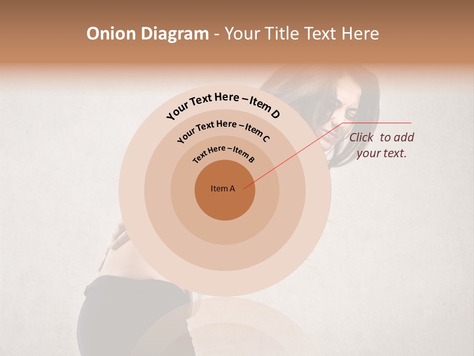 Wall Caucasian Woman PowerPoint Template