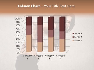 Wall Caucasian Woman PowerPoint Template