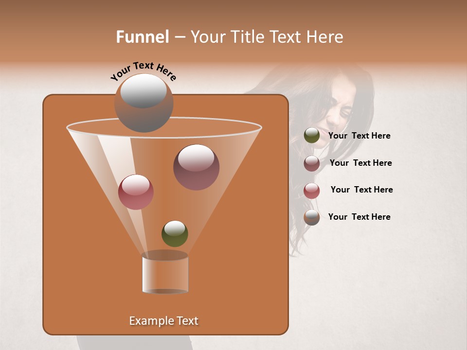 Wall Caucasian Woman PowerPoint Template