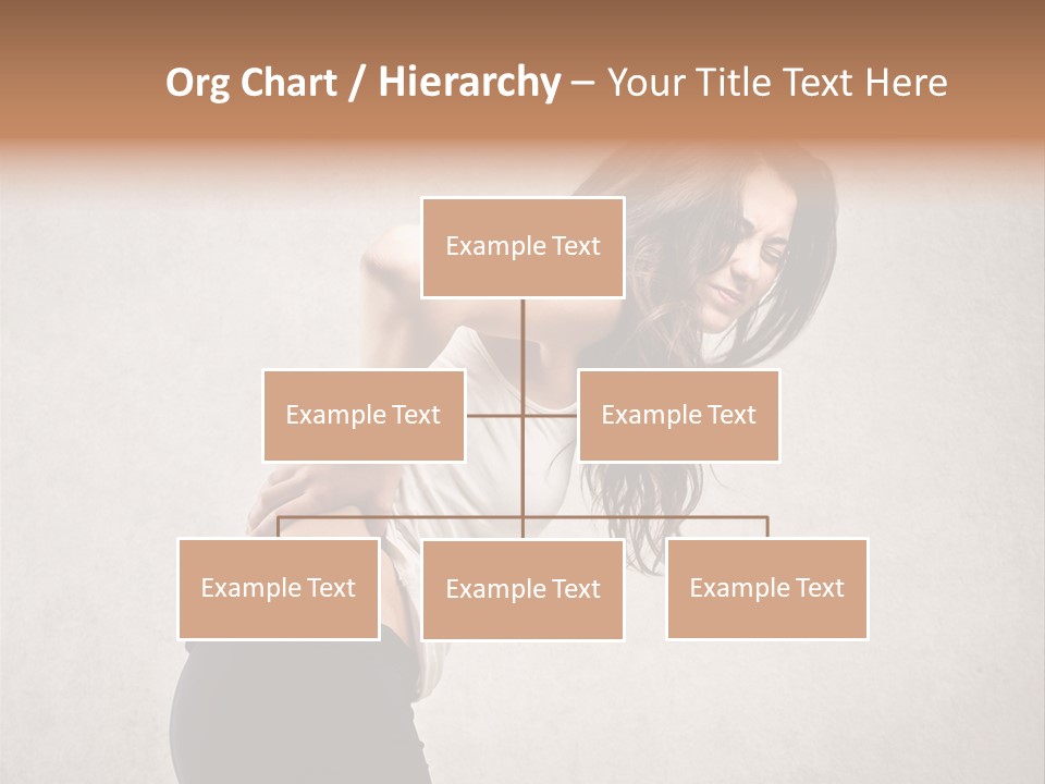 Wall Caucasian Woman PowerPoint Template