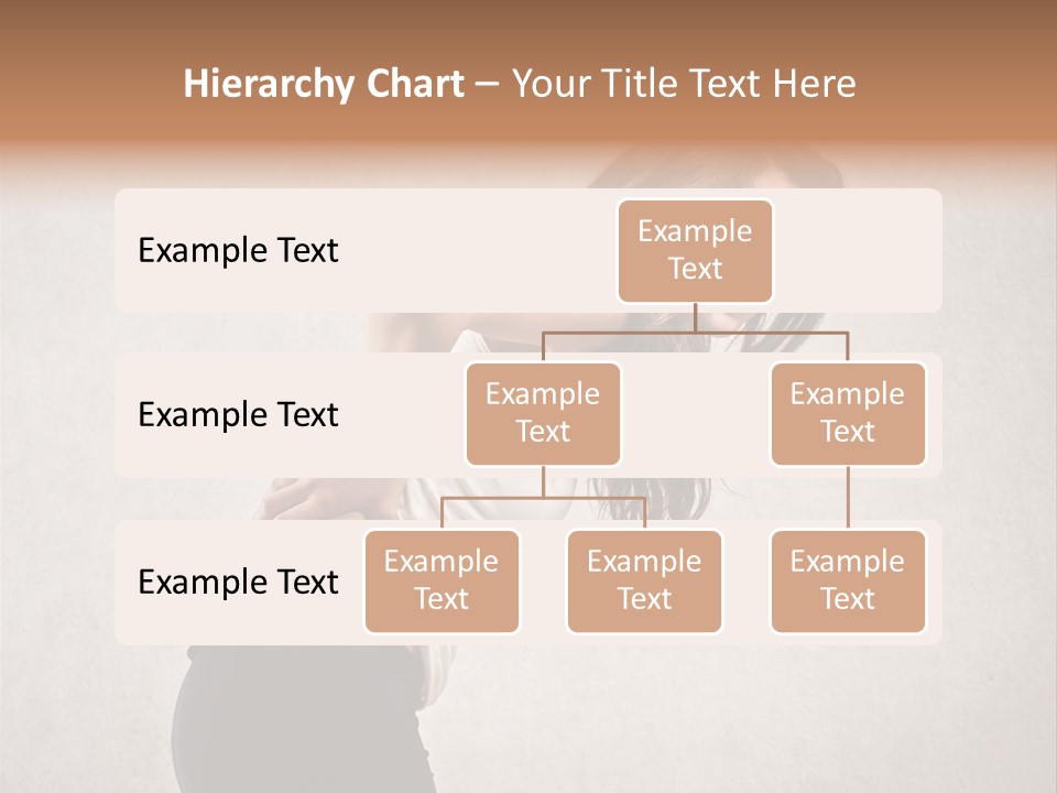 Wall Caucasian Woman PowerPoint Template