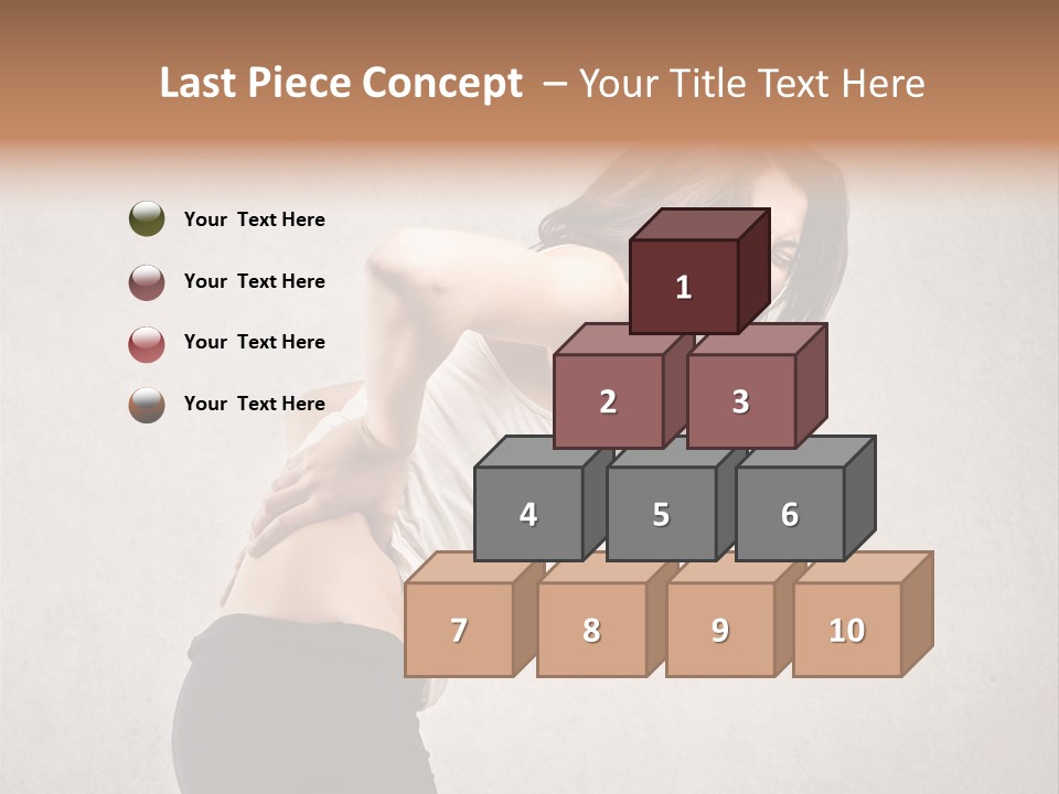 Wall Caucasian Woman PowerPoint Template