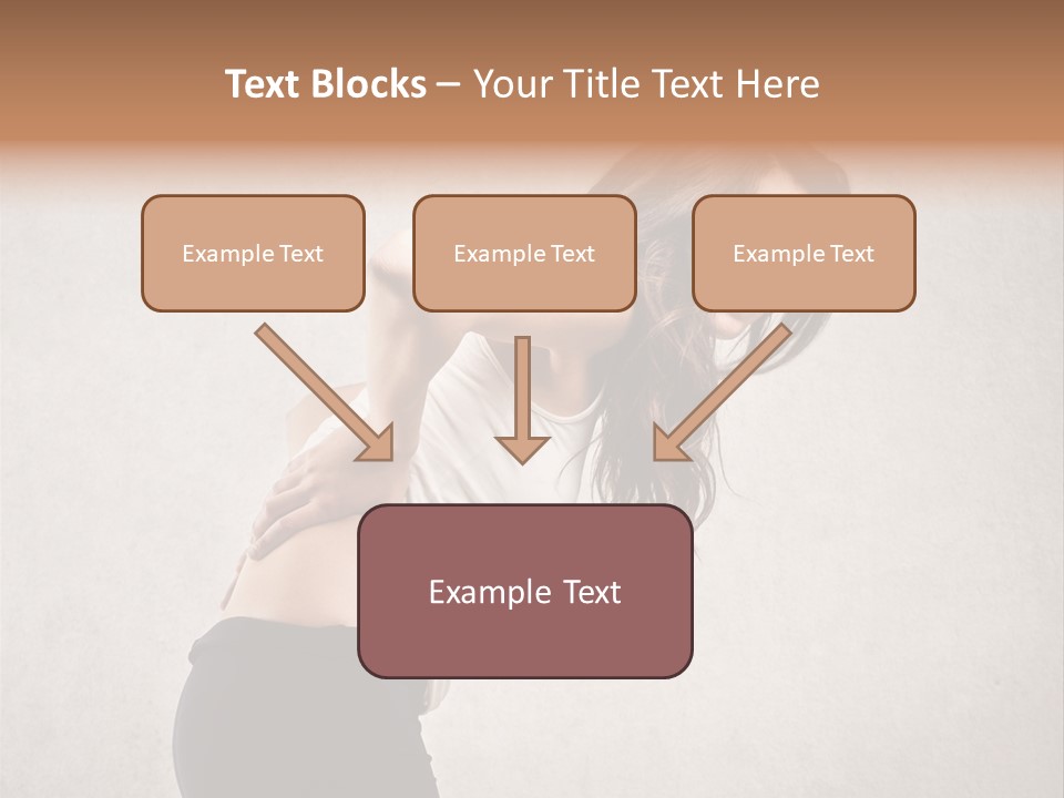 Wall Caucasian Woman PowerPoint Template