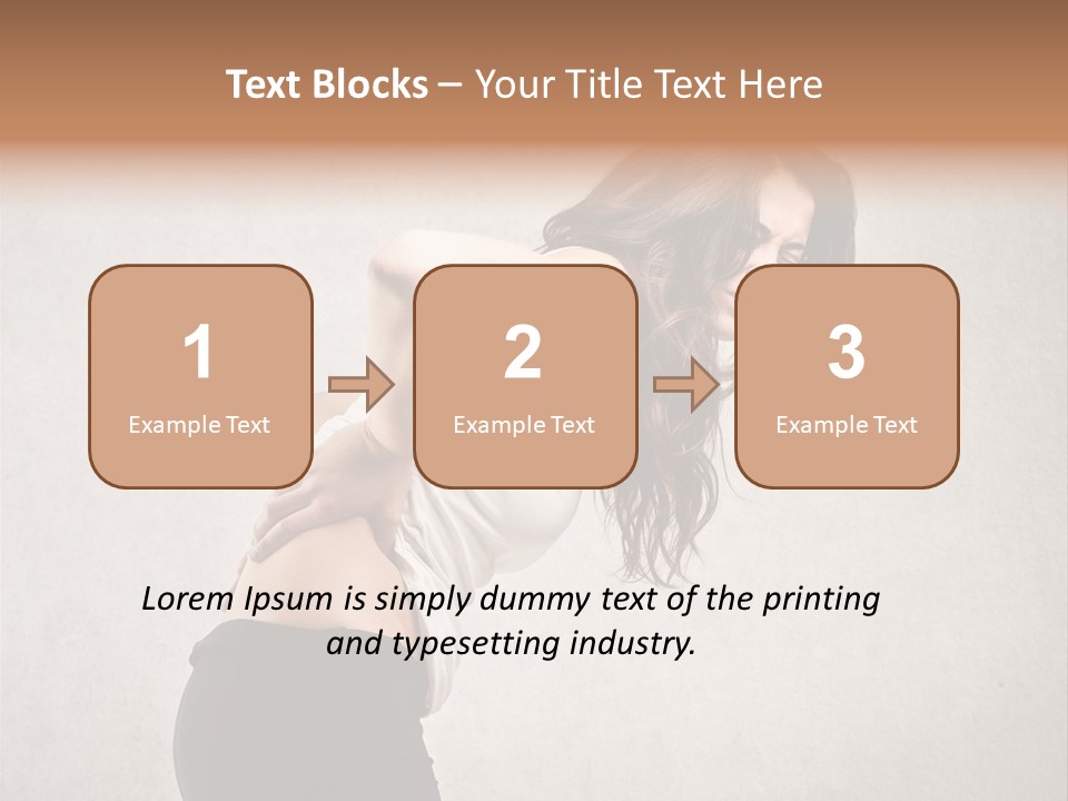 Wall Caucasian Woman PowerPoint Template