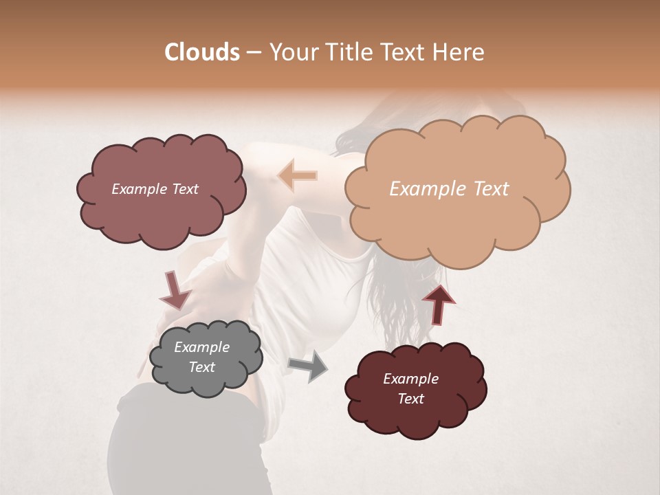 Wall Caucasian Woman PowerPoint Template