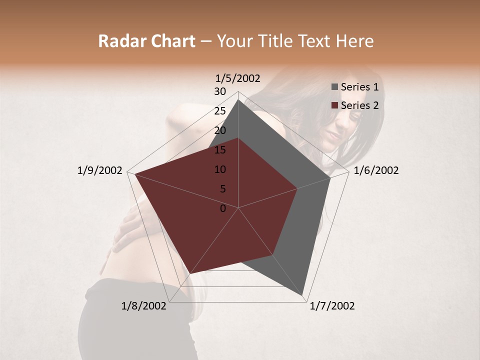 Wall Caucasian Woman PowerPoint Template