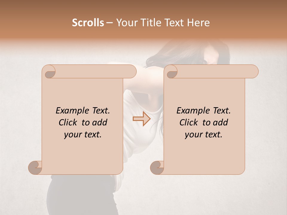 Wall Caucasian Woman PowerPoint Template