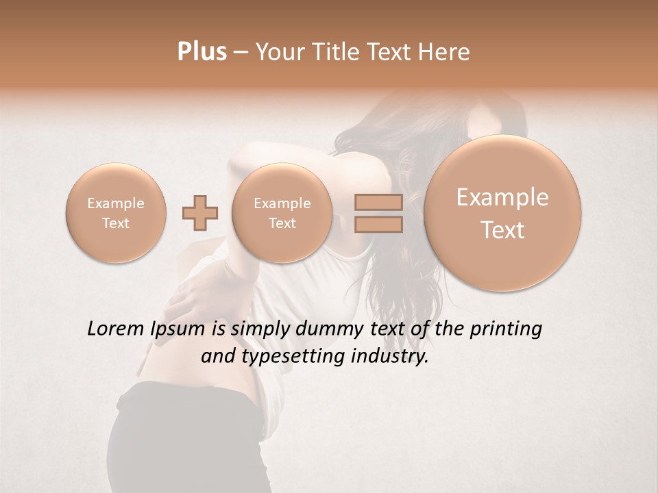 Wall Caucasian Woman PowerPoint Template