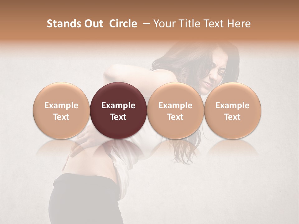 Wall Caucasian Woman PowerPoint Template