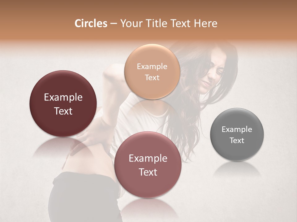 Wall Caucasian Woman PowerPoint Template