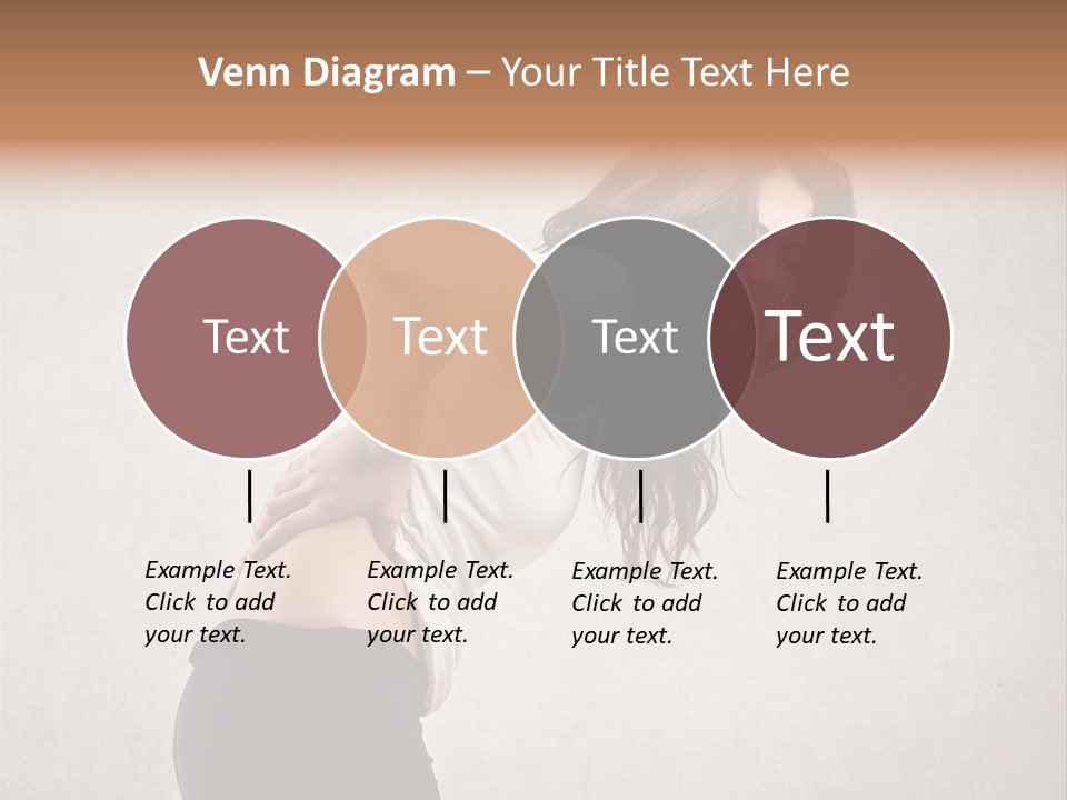 Wall Caucasian Woman PowerPoint Template