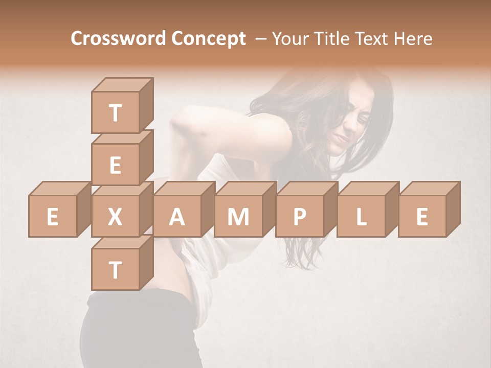 Wall Caucasian Woman PowerPoint Template