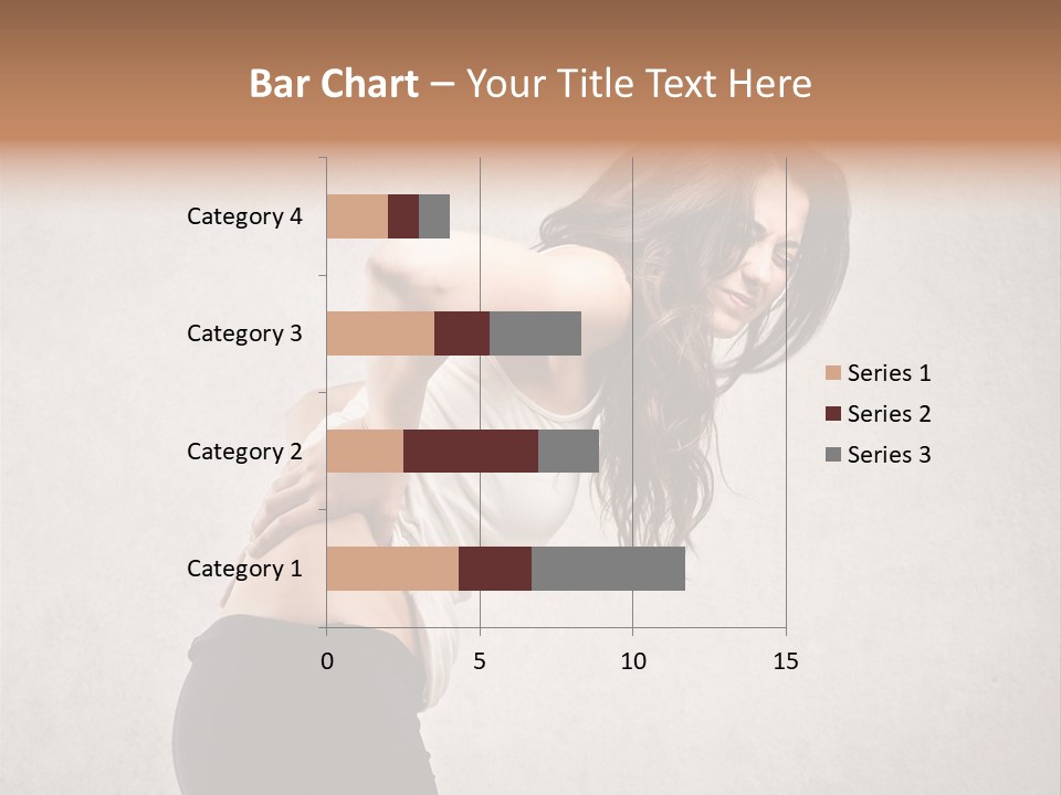 Wall Caucasian Woman PowerPoint Template