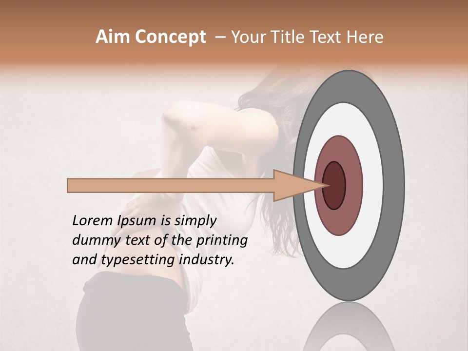 Wall Caucasian Woman PowerPoint Template