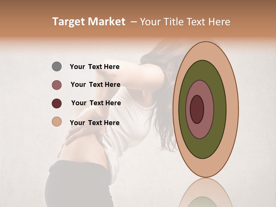 Wall Caucasian Woman PowerPoint Template