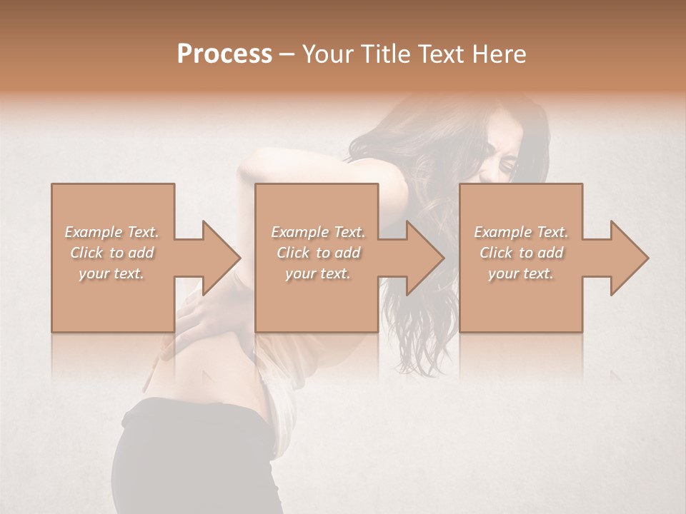 Wall Caucasian Woman PowerPoint Template